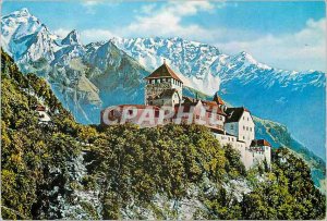 Modern Postcard Vaduz F�rstentum Liechtenstein Vaduz castle with Falknis (2...
