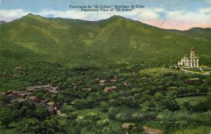 cuba, SANTIAGO, Panorama de El Cobre (1940s) Postcard