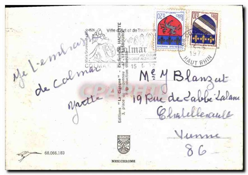 Modern Postcard Colmar Sausage Folklore