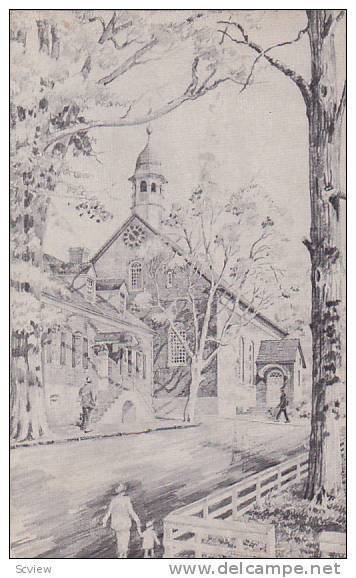 Home Moravian Church in Old Salem, Winston-Salem, North Carolina,  PU-1958
