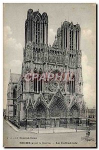 Old Postcard Reims Cathedral