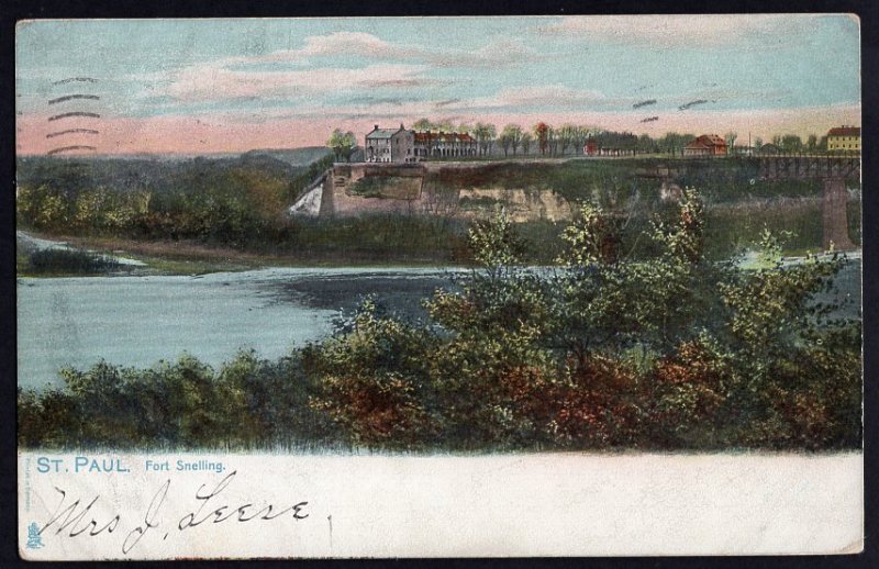 Minnesota ST. PAUL Fort Snelling Raphael Tuck & Sons' No 2202 pm1907 Und/B