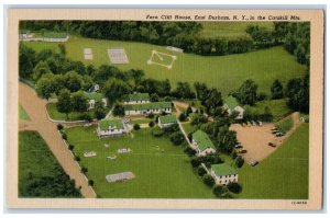 c1940's Aerial View Fern Cliff House East Durham Catskill Mts. NY Postcard