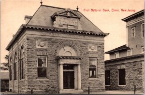 Postcard First National Bank in Elmer, New Jersey