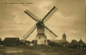 belgium, KNOKKE KNOCKE, Paysage, Windmill Mill Molen Moulin (1908) Postcard