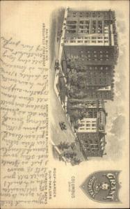 Columbus OH Grant Hospital c1910 Postcard w/ US Grant Shield