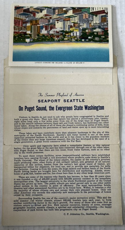 Seattle Washington 18 Postcard Souvenir Folder