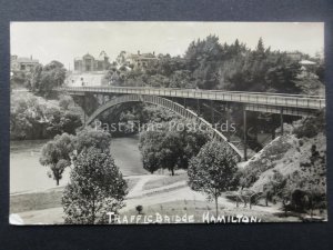 New Zealand Waikato Region HAMILTON TRAFFIC BRIDGE c1910 RP Postcard