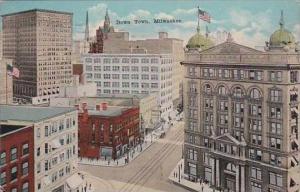 Wisconsin Milwaukee Down Town 1919