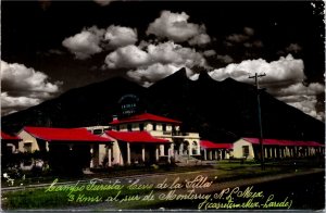 RPPC Postcard Mexico Monterrey Campo Turista Cerro de la Silla 1940s S115