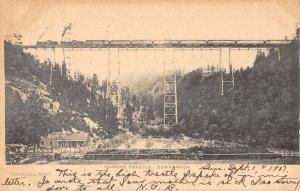 Missoula Montana Train Bridge Birdseye View Antique Postcard K78130