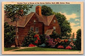 Vintage Massachusetts Postcard - House of The Seven Gables   Salem