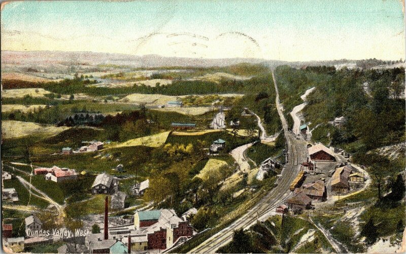 View Overlooking Dundas Valley West. Ontario c1909 Vintage Postcard B20