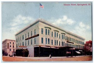 1911 Illinois Hotel Exterior Roadside Springfield IL Posted Vintage Postcard