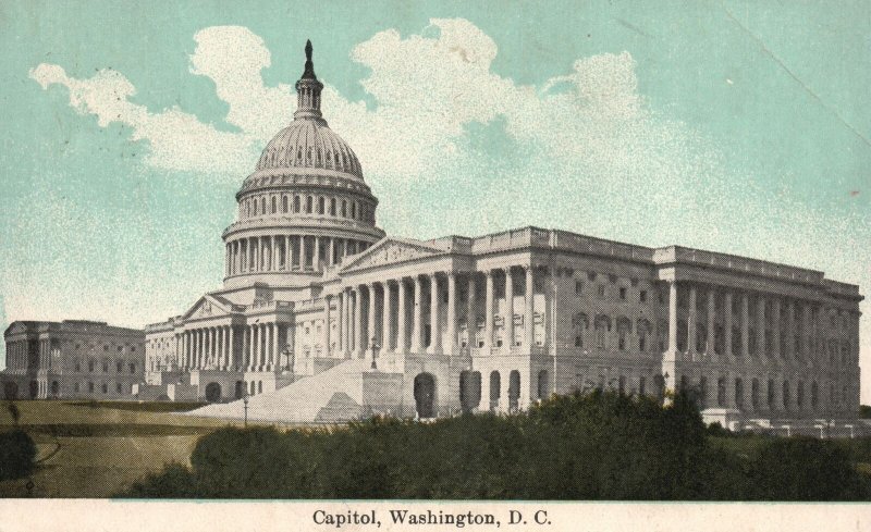 Vintage Postcard 1915 Capitol Building Government Office Landmark Washington DC