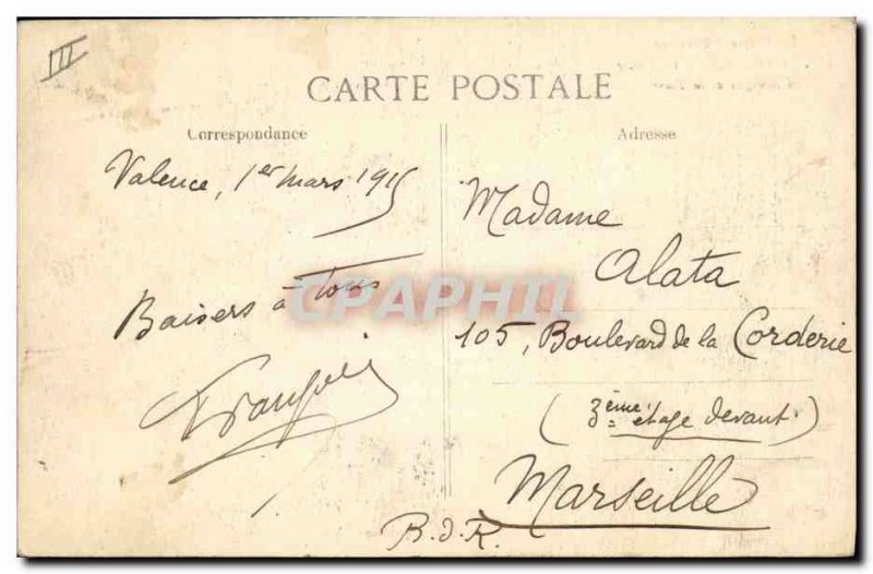 Old Postcard Bank Valencia Caisse d & # 39Epargne and Post Office