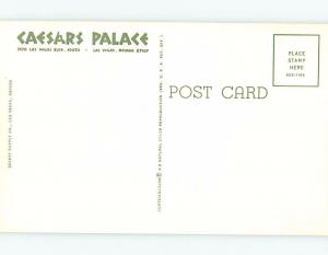 Unused Pre-1980 CAESAR'S PALACE CASINO HOTEL Las Vegas Nevada NV B0025