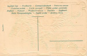 LP27 Angel  Christmas Postcard pine cones