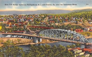 Toll Bridge Phillipsburg, N. J. & Easton PA in Phillipsburg, New Jersey