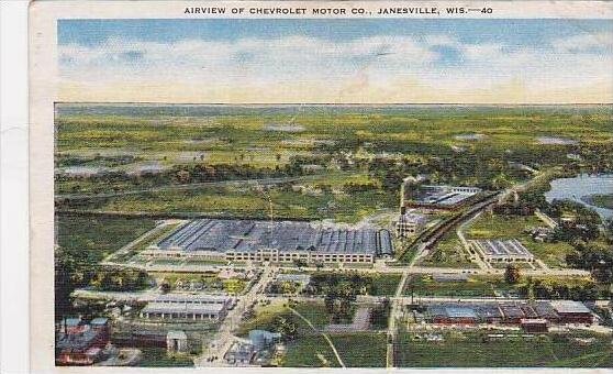 Wisconsin Janesville Air View Of Chevrolet Motor Co