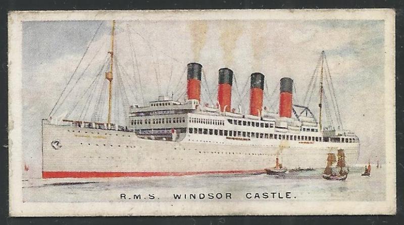 Canada 1924 Imperial Tobacco WINDSOR CASTLE Ships ot the World Cigarettes Card