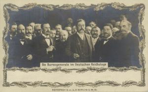 BOER WAR, Boer Generals in German Reichstag (1902) RPPC