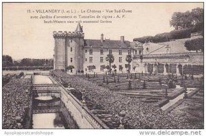 France Villandry Le Chateau Vue Sud Ouest