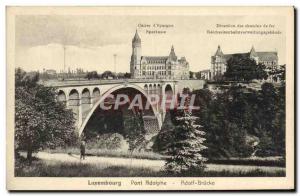 VINTAGE POSTCARD Luxembourg Bridge Adolphe Adolf Brucke