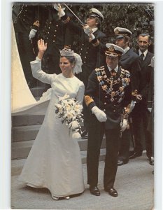 Postcard Wedding of Carl XVI Gustaf and Silvia Sommerlath Stockholm Sweden