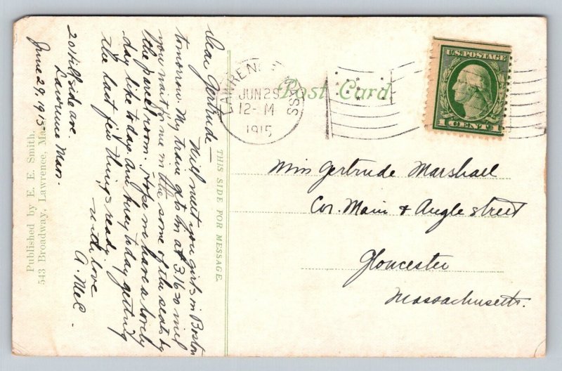 1915  City Hall and County Court House  Lawrence  Massachusetts  Postcards