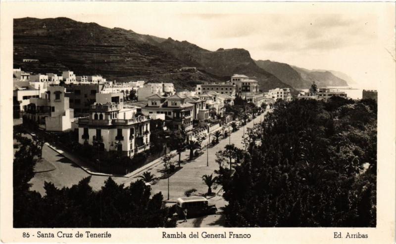 CPA AK Espagne SANTA CRUZ DE TENERIFE - Rambla del general Franco (304851)