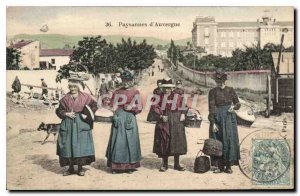 Old Postcard Folklore Farmers Auvergne TOP