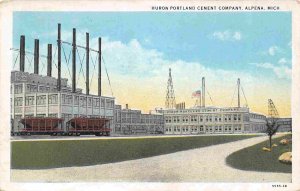 Huron Portland Cement Works Alpena Michigan 1934 postcard