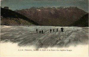 CPA CHAMONIX - La Mer de Glace et la Chaine des AIGUILLEs Rouges (108778)