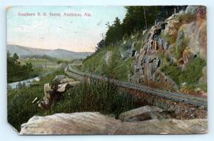 Postcard AL Anniston Southern Railroad Scene c1915 View L03