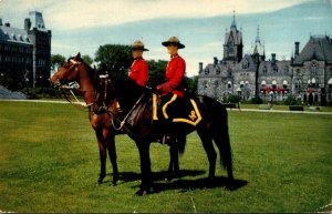 Canada Montreal Mounties On Horseback 1957