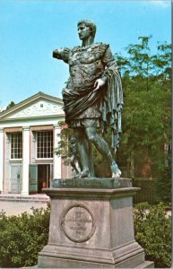 Postcard RI Providence - Brown University - Caesar Augustus statue