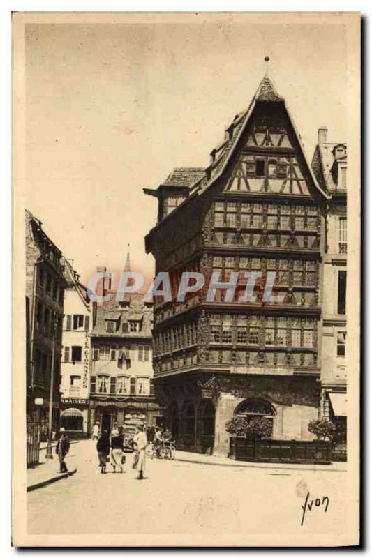 Old Postcard Strasbourg Bas Rhin place of the XV century Cathedrale Maison Ka...