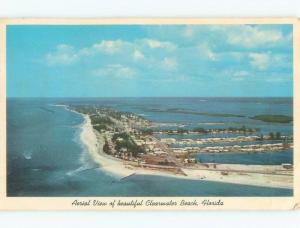 Bent Pre-1980 AERIAL VIEW Clearwater Beach Florida FL d8032