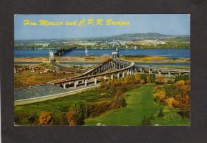 PQ QC Hon Mercier Bridges St Lawrence Seaway Lock Quebec Carte Postale Postcard