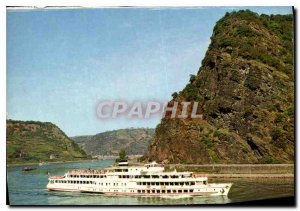 Postcard Modern View of the Loreley rock