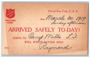 Sioux City Iowa IA Postal Card Salvation Army Arrived Safely To-day 1919