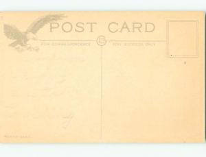 Unused Divided-Back easter HUMANIZED BUNNY RABBITS PAINTING AN EGG r2899