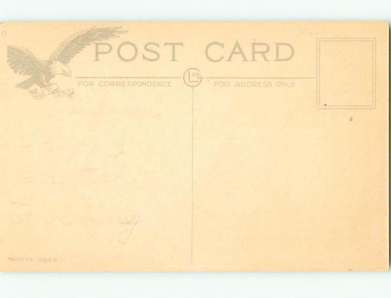 Unused Divided-Back easter HUMANIZED BUNNY RABBITS PAINTING AN EGG r2899