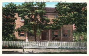 Vintage Postcard Homestead Landmark Birthplace Of Irvin S. Cobb Paducah Kentucky