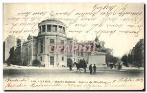 Old Postcard Paris Guimet Museum Statue Washington