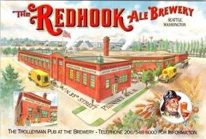 Seattle, WA Washington REDHOOK ALE BREWERY Trolleyman Pub BREWHOUSE 4X6 Postcard