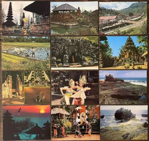 Lot 13 postcards Indonesia Bali local motifs 