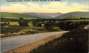 Mount Abraham Bristol Vermont Scenic Mountain Landscape Linen Postcard 