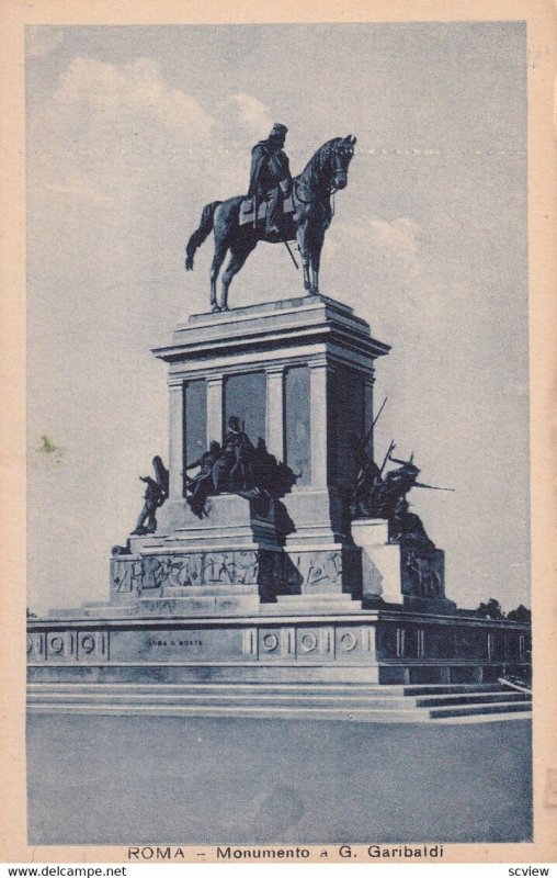 ROMA, Lazio, Italy, 1900-1910s; Monumento A G. Garibaldi